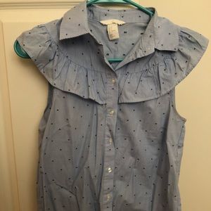 Blue and white shirt